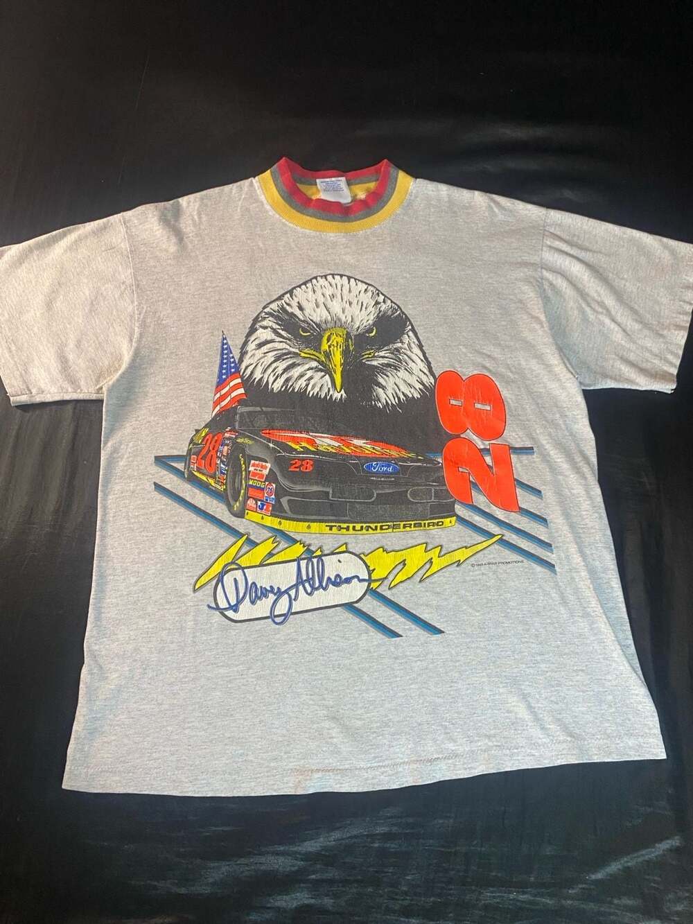 Vintage 1993 Premier Sportswear Davey Allison NASCAR #28 Eagle Size Large